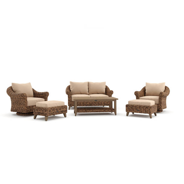 Winston Cayman Outdoor 3 Seat Patio Sofa with Sunbrella Cushions